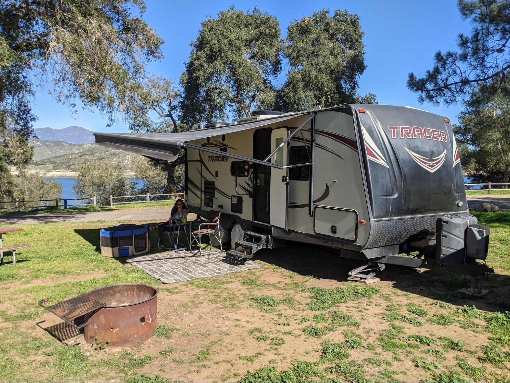 Cachuma Lake campground Example of a basic site without hookups. This is site # 416.