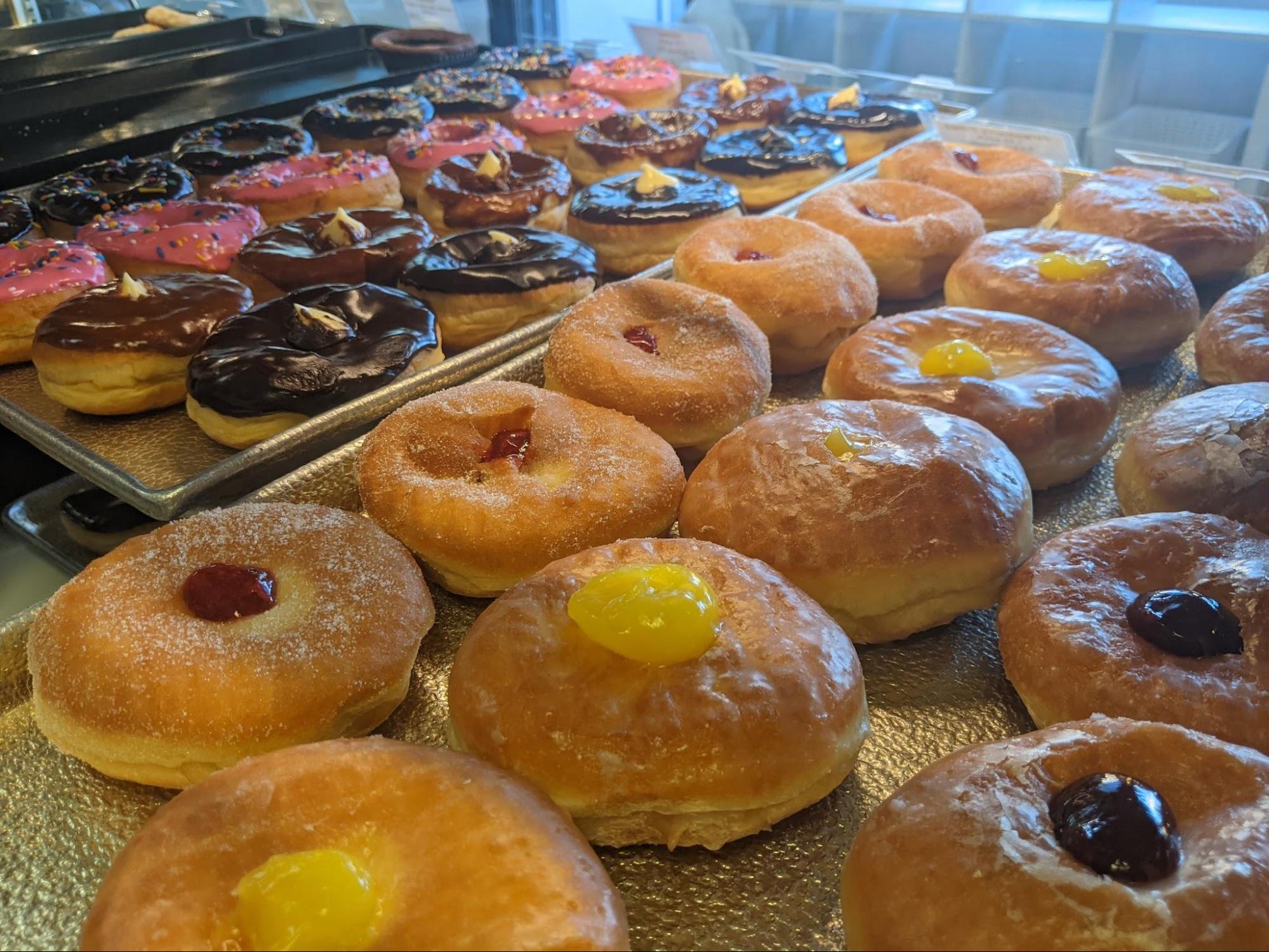 Donuts A wide selection of donuts available at the Rolling Pin Bakery in Hope, BC.