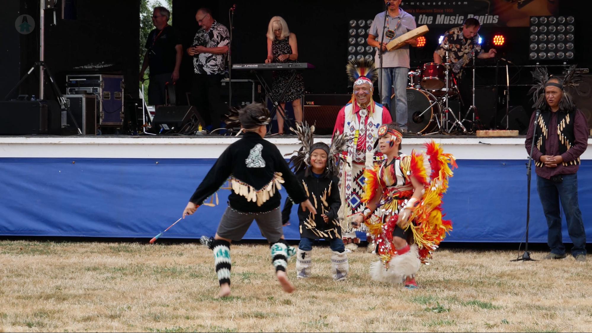 Indigenous Dancers Live entertainment by the Spindle Whorl Dancers at the Chilliwack Fair 2021